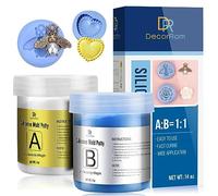 Caoutchouc de Silicone en Pâte - Rapport de Mélange 1:1 Facile Caoutchouc de Silicone pour Moulage, Fabrication de Moules en Silicone DIY, Moules en Résine, Moule Savon, Artisanat (400g)