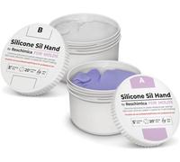 Caoutchouc de Silicone Non Toxique pour moules SIL HAND, kit à Deux Composants moulable à 1:1, pour Petits Objets ou pièces anatomiques, Moulage d’Objets et créations artistiques (500 gr)