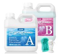 Caoutchouc de Silicone pour Moulage R 15A - Silicone Liquide Platine Alimentaire Non Toxique 1:1, pour Moules Souples Compatible avec Résine, Cire, Plâtre (2.3kg, Vert Jade)