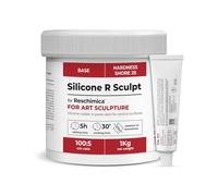 Caoutchouc de silicone pour sculpteurs R SCULPT, à deux composants et facile à utiliser, copie tous les détails fins et est compatible avec les résines, le plâtre, le béton et d'autre (1 kg)