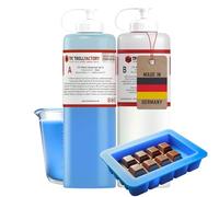 Caoutchouc de silicone TFC type 35 alimentaire bleu moyennement dur Shore 1:1 - Taille : 2 kg