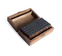 Caoutchouc en bois ensemble, 70pcs caoutchouc Timbres lettres Alphabet lettres Stampers artisanat Boîte en bois Caoutchouc Alphabet Chiffres Et Symboles En Bois