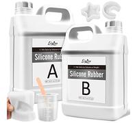 Caoutchouc silicone liquide - 3,8 L/4,2 kg Translucide pour fabrication de moules - 1:1 pour moules en résine époxy bricolage, moule fabrication manuelle