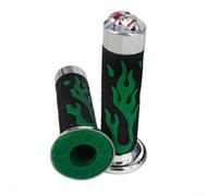 Caoutchouc souple pour poignées de 24 mm, poignée d'accélérateur, résistant | Grille diamantée antidérapante, matériau en caoutchouc souple, diamètre intérieur de 22 mm à gauche, aspect flamme rouge