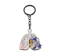 CAOXIAN Coeur porte-clés créatif organe humain porte-clés art personnalisé fleur pendentif sac pendentif style gothique décoration cadeau pour hommes femmes, multicolore, F