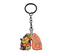CAOXIAN Coeur porte-clés créatif organe humain porte-clés art personnalisé fleur pendentif sac pendentif Halloween Saint-Valentin vacances décoration cadeau, multicolore, F