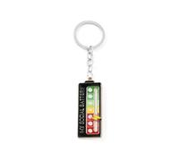 CAOXIAN Drôle My Social Batterie Keychain Coulissant Interactif Humeur Expression Créative Porte-clés Pour Femmes Hommes Mignon Porte-clés Cadeaux Clés De Voiture, multicolore, F