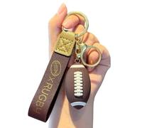 CAOXIAN Porte-clés de rugby créatif avec pendentif ballon de rugby - Porte-clés simulation de sac de rugby - Porte-clés ornement - Porte-clés pour sac à dos - Accessoires de voiture - Cadeau pour les