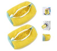 caoxinlei Filet de Lavage de Chaussures, Sac de Lavage de Baskets Anti-déformation Durable, Sac à Chaussures de Nettoyage en Profondeur, Sac à Linge réutilisable sans Lavage des Mains (2pcs)
