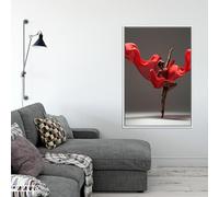 CAOXTART Affiches et impressions ethniques simples et modernes, ballerine noire, femme africaine, peinture à l'huile sur toile, images murales, décoration d'intérieur, cadre 50x75 cm