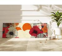 CAOXTART Décoration murale florale moderne : Grande affiche horizontale de fleurs, peinture sur toile de style nordique pour la décoration du salon et de la chambre (40 x 120 cm/sans cadre)