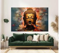 CAOXTART Impression sur toile du portrait de Bouddha, peinture à l'huile abstraite de Bouddha, art mural religieux, pour le salon, décoration intérieure (20x30cm/sans cadre)