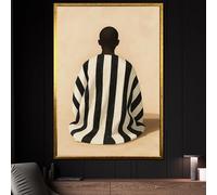 CAOXTART La force culturelle dans le silence - Affiches et impressions - Portrait ethnique sur toile, pour intérieurs modernes - Tableau décoratif (50x70cm/cadre intérieur)