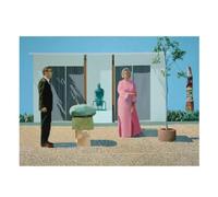 CAOXTART Peinture à l'huile moderne Couple amoureux David Hockney Mes parents Impression sur toile Art pour salon Maison Décoration murale Murale 60x80cm Sans cadre