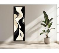 CAOXTART Peinture abstraite esthétique, impression sur toile verticale en noir et blanc, art mural moderne pour la décoration du salon (30 x 90 cm/sans cadre)
