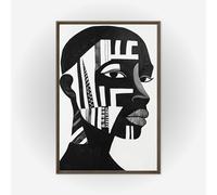 CAOXTART Peinture afrocentrique en noir et blanc, affiches et impressions de portraits abstraits, art mural sur toile pour salon, décoration murale pour la maison (40x60cm/sans cadre)