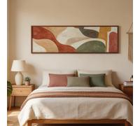 CAOXTART Tableau abstrait horizontal sur toile, art mural style milieu du siècle, décoration pour salon et salle à manger (30 x 90 cm, sans cadre)