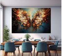 CAOXTART Tableau abstrait sur toile représentant des ailes, impression esthétique sur toile, art mural religieux pour salon, décoration intérieure (70 x 100 cm/sans cadre)