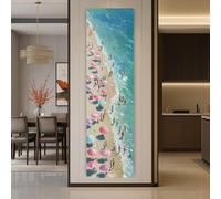 CAOXTART Tableau mural côtier : Paysage long et étroit, pour salon, affiche de décoration murale (50 x 150 cm/cadre intérieur)