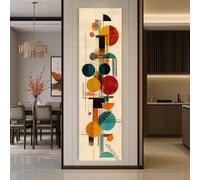 CAOXTART Tableau mural long et étroit : Impression sur toile moderne du milieu du siècle, peinture géométrique abstraite sur toile, décoration murale verticale pour la maison (70 x 210 cm/sans cadre)