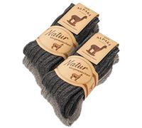 CAOZITOU 4 paires de chaussettes en alpaga hommes femmes (FR/ES, Alpha/lettres, L, Taille normale, Taille normale, Multicolore02)