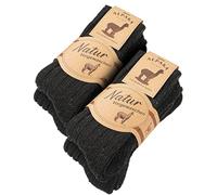 CAOZITOU 4 paires de chaussettes en alpaga hommes femmes (FR/ES, Alpha/lettres, L, Taille normale, Taille normale, Noir)