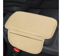 CAOZIXMB Housse Accoudoir Central pour Ford EcoSport 2013-2022, Coussin Accoudoir Voiture Housse Console Centrale Voiture Accessoire Voiture,Beige
