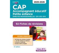 Cap Accompagnant Éducatif Petite Enfance - Epreuves Professionnelles - Ep1-Ep2-Ep3 - 92 Fiches De Révisions