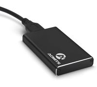 CAP-Adaptateur USB 3.0 UASP à mSATA 3030/3050 SSD SuperSpeed, boîtier de Disque Dur Externe en Aluminium pour Samsung 850 Evo, KingSpec, Kingston, Disque Dur SSD Transcend & More, Noir