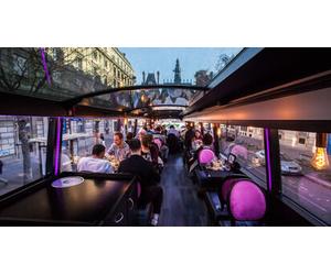Cap Adrénaline Dîner ou Déjeuner parisien aux Champs Elysées à bord d'un bus restaurant à Paris