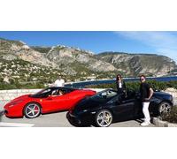Cap Adrénaline Pilotage ou baptême passager sur Route en Ferrari 458 Italia, Ferrari California T ou Lamborghini Gallardo 560 à Nice et Monaco
