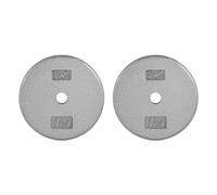 CAP Barbell Lot de 2 plaques de poids standard en fonte de 2,5 cm - Haltères pour salle de sport à domicile, musculation et haltérophilie, 5,7 kg, gris