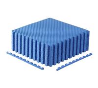 Cap Barbell Lot de 3 Tapis de Puzzle en Mousse EVA emboîtables de 1,27 cm | 61 x 61 x 1,27 cm | Motif Tatami - Bleu