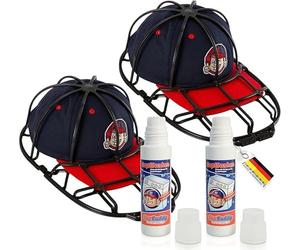 Cap Buddy Dopperlpack Lessive pour Casquette avec tête de Brosse pour Le Nettoyage des Casquettes pour Toutes Les Casquettes de Baseball comme New Era Flexfit avec visière incurvée ou Droite, Noir