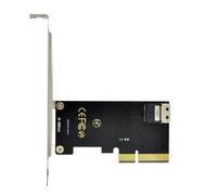 CAP-Cablecc Adaptateur PCI-E 4X vers U.2 U2 Kit SFF-8639 vers SFF-8654 Slimline SAS NVME PCIe SSD pour carte m¿¿re