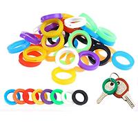 Cap Clé Colorées,32 Pièces Key Caps Cap Clé Colorées Flexibles Anneaux DIdentification de Clés en Plastique pour Identification Facile des Clés
