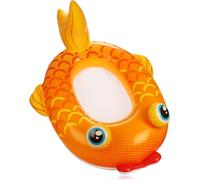 CAP-COM-FOUR® Figurine de Natation en Forme de Poisson Rouge - Bateau Gonflable pour Enfants - Matelas pneumatique pour Le Plaisir de la baignade - Figurine de Natation pour Plage (Poisson Rouge Oran