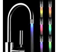 Cap-Cuisine Économiseur D'eau Robinet Nouveau 7 Couleurs Changement Automatiquement Led Lumière Pommeau De Douche Eau Enfants Se Laver Les Mains Plus Capteur De Température Jet Robinet (1 Pc)