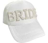 Cap De Baseball White Pearl Bride Chapeau pour Mariage Bachelorette Party Bridal Party Party