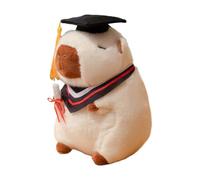 Cap de Graduation Capybara | Pillome de en Peluche du Chapeau Noir | Jouet Douillet pour canapé, Bureau, lit, Affichage, Copain au Repos Confortable, célébration présente pour Les étudiants, AC