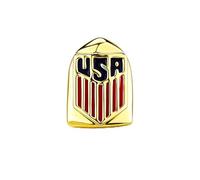 Cap Dentaire Simple Emblème Drapeau National, Plaqué Or et Argent Style Hip Hop Bijou Dentaire Unisex Cadeau Mode(Gold)