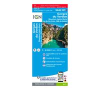 Cap Diffusion Top 25 - Gorges du Verdon /Moustiers (résistante) Bleu - Cartes topographiques