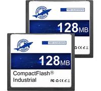 CAP-Dogfish 2 Pack 128Mo Compact Flash Card Carte Mémoire CF Type I Haute Performance FAT16 pour Équipements Industriels et Appareils Photo Numériques Anciens