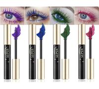 Cap-Ensembles De Mascara Coloré, 4 Pièces Mascara Coloré, Cils Volumineux, Séchage Rapide, Mascara Volumineux Charmant Longue Durée Pour Le Maquillage Des Yeux De Cils, Végétalien Sans Cruauté
