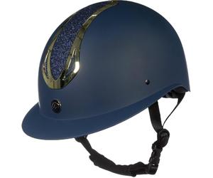 Cap equitazione Modello Illusion Con Rotella di regolazione e placca Lucida e Glitter 58-60 CM