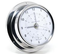 CAP HORIZON CP100C500NX - Horloge à quartz - Acier inoxydable poli - Horloge murale maritime analogique - Chronomètre - Horloge de bateau - 12,5 cm - Fabriqué en Allemagne