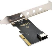CAP-Kit CY PCI-E Express 3.0 4X vers SFF-8639 U.2 U2 vers SFF-8654 Slimline SAS NVME PCIe SSD pour carte mère. Black PCIE to SFF-8654 Card