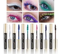 Cap-Lot De 6 Mascaras Colorés Imperméables À Séchage Rapide Pour Cils Volumineux Effet Faux Cils Sans Écaillage Ni Agglutination