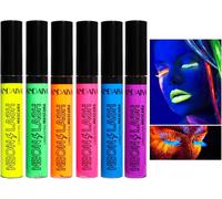 Cap-Mascaras, Mascara Coloré À Effet Volume Et Longueur, Uv Glow Color Mascara, Idéal Pour Le Maquillage De Scène Ou De Costumes De Jour Ou De Nuit, Pour Halloween, Noël, Fête D'anniversaire (06)