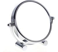Cap-Miroir De Maquillage/Miroir Cosmétique, Pivotant À 360° - Double Face: Normal Et Grossissement X10.Miroir Sur Pied, Miroir Rasage, Miroir Salle De Bain, Chromé, Kxd3104 - X10